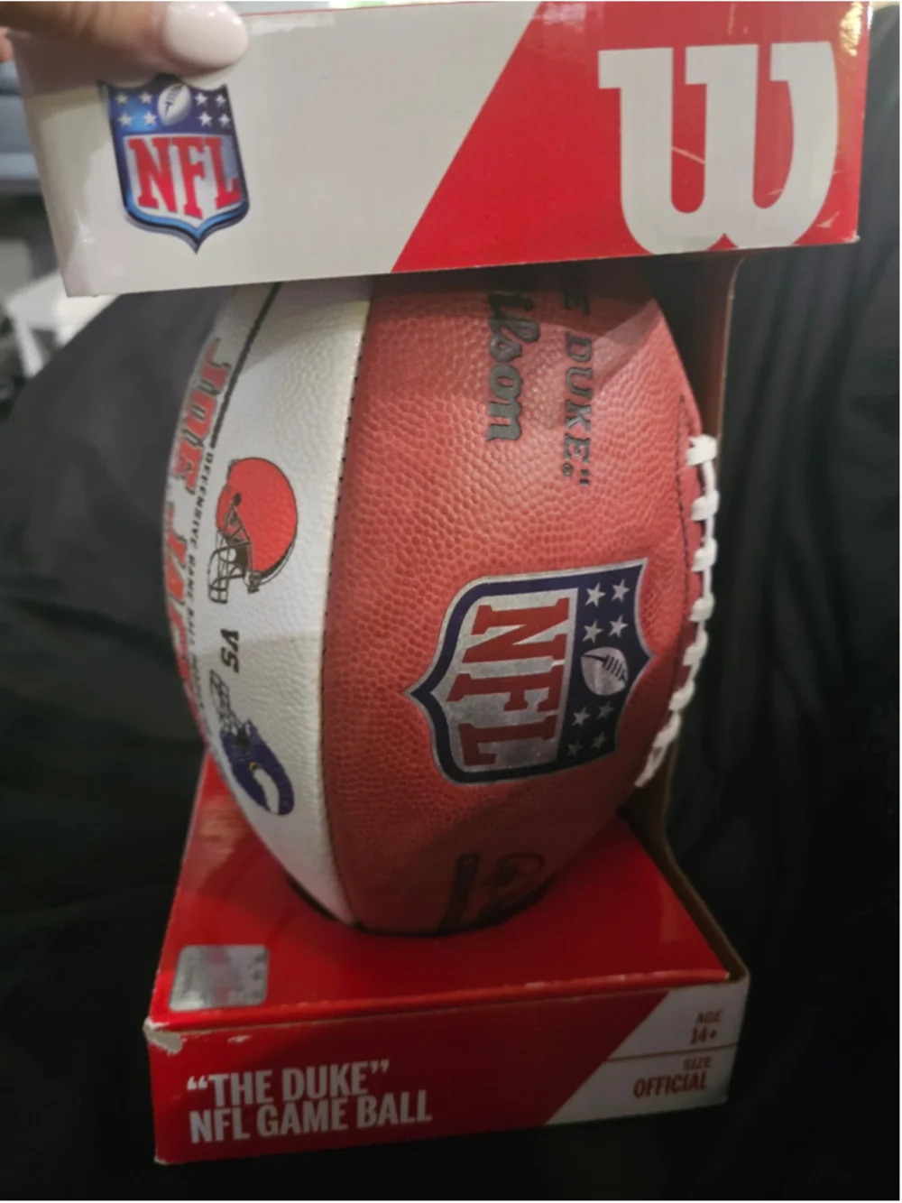 commemorative football presented to Joe Jackson